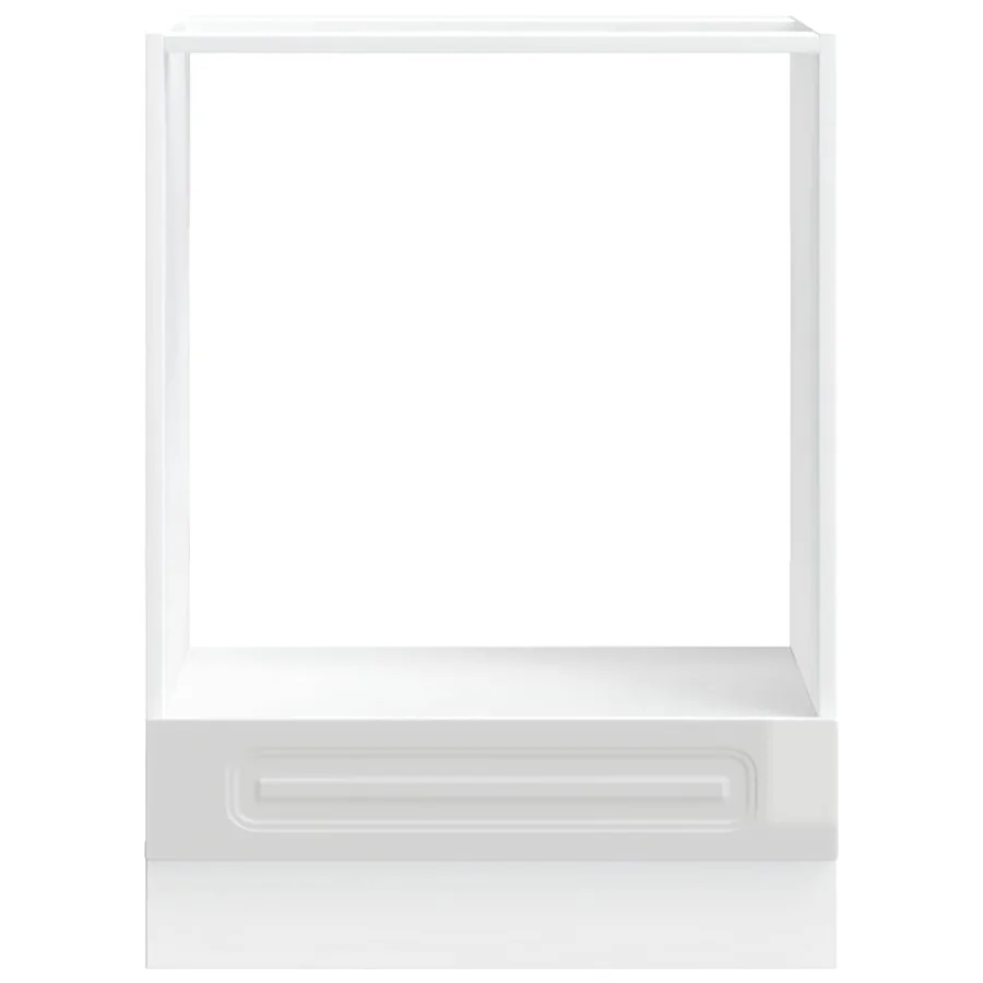 Armoire à four Kalmar blanc brillant bois d'ingénierie - 3
