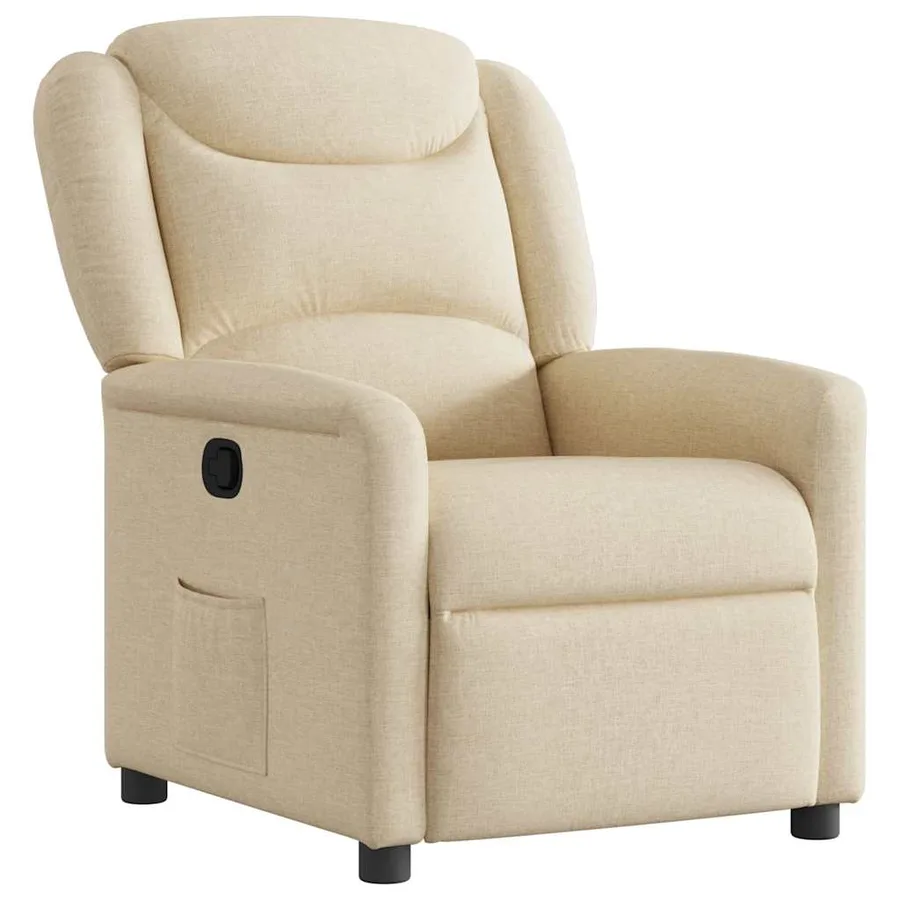 Fauteuil inclinable Crème Tissu - 2