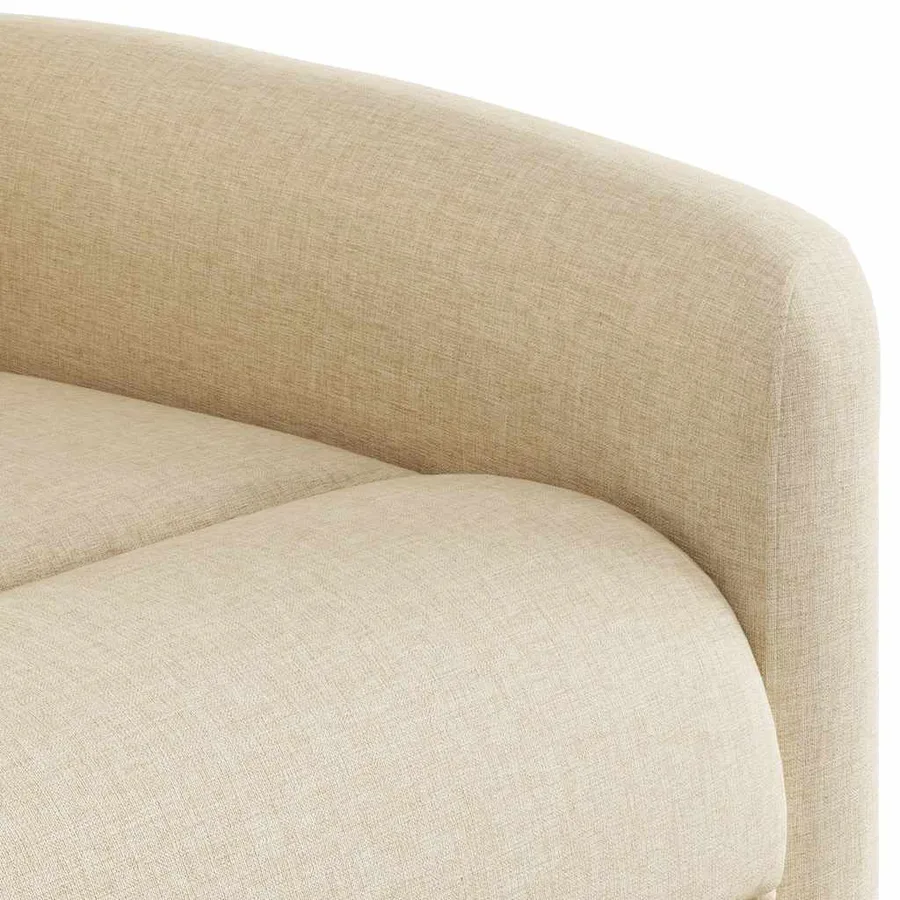 Fauteuil inclinable Crème Tissu - 8