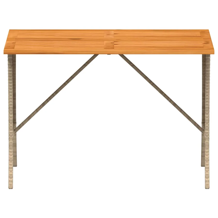 Table de jardin avec dessus en bois d'acacia beige 105x75x72 cm - 5