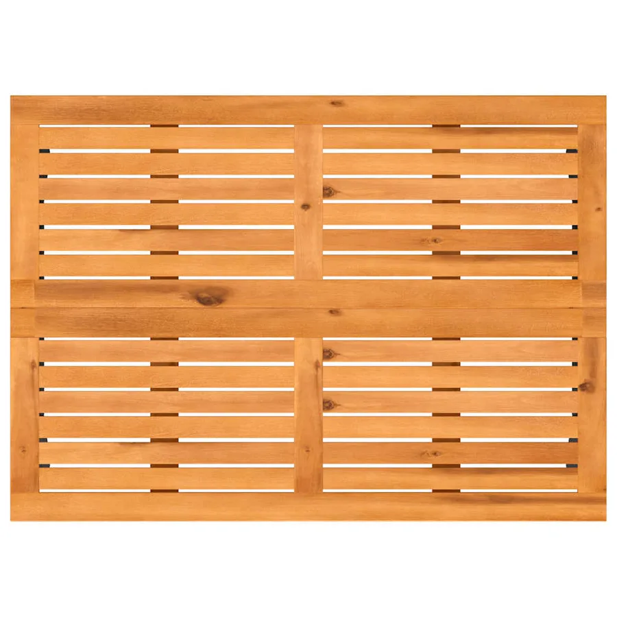 Table de jardin avec dessus en bois d'acacia beige 105x75x72 cm - 8