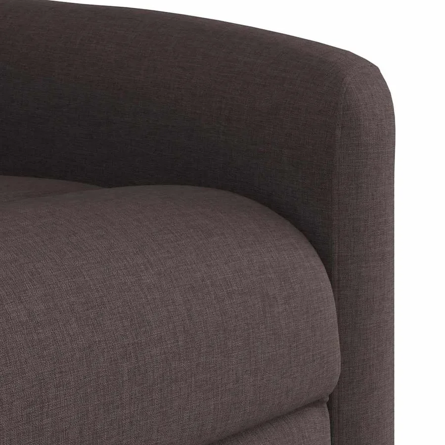 Fauteuil inclinable de massage Marron foncé Tissu - 11
