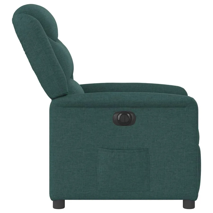 Fauteuil inclinable électrique Vert foncé Tissu - 6