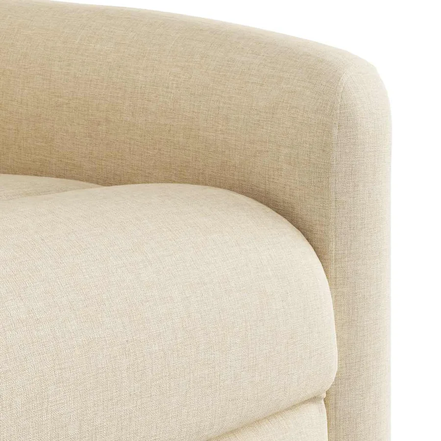 Fauteuil inclinable de massage électrique Crème Tissu - 11