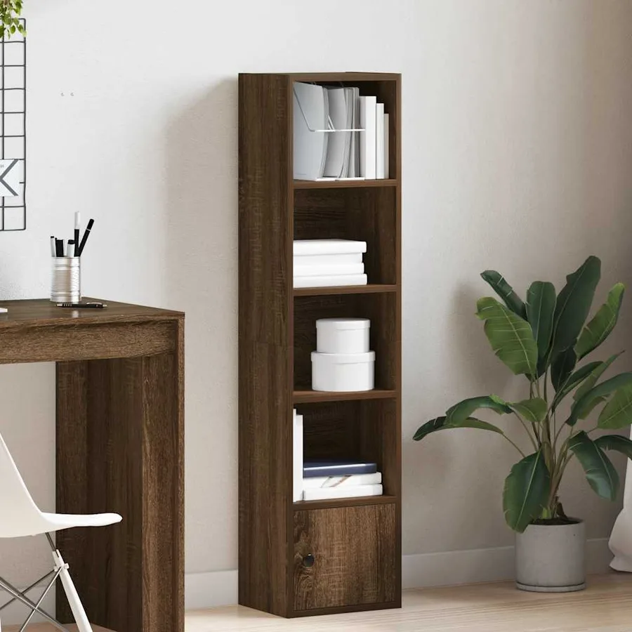 Bibliothèque chêne marron 31x24x127 cm bois d'ingénierie - 3