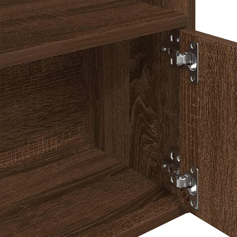 Bibliothèque chêne marron 31x24x127 cm bois d'ingénierie - 8