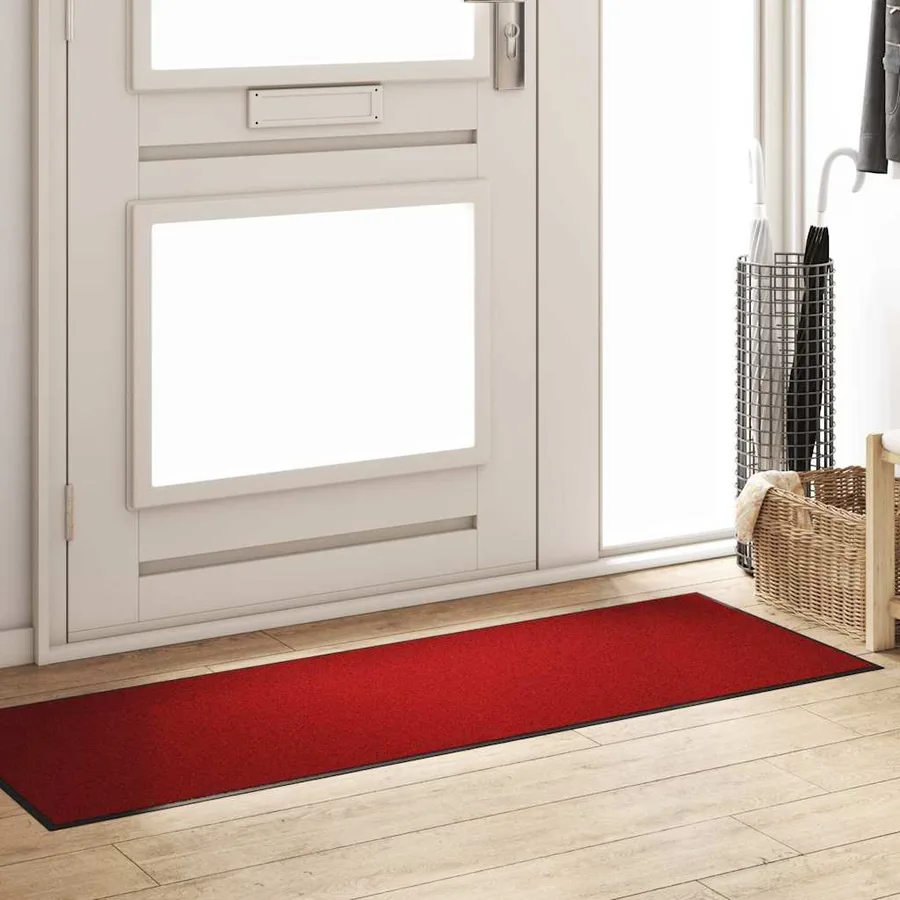 Tapis d'entrée Rouge et Noir 60 x 180 cm 100% Polyamide - 3