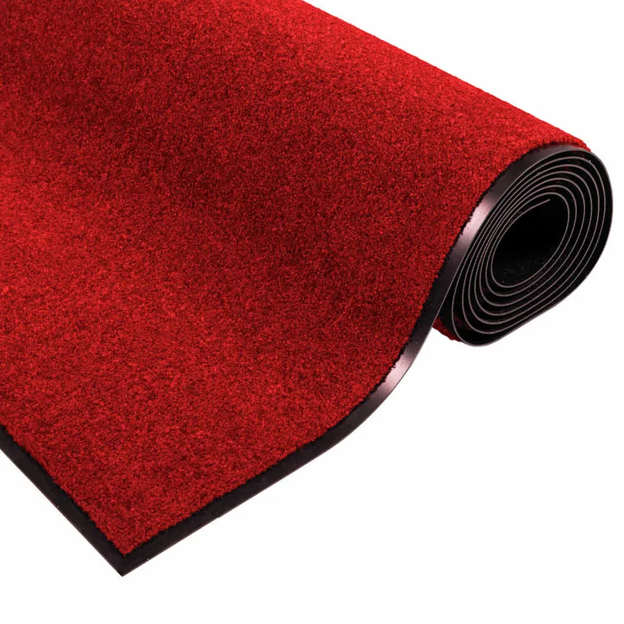 Tapis d'entrée Rouge et Noir 60 x 180 cm 100% Polyamide - 5