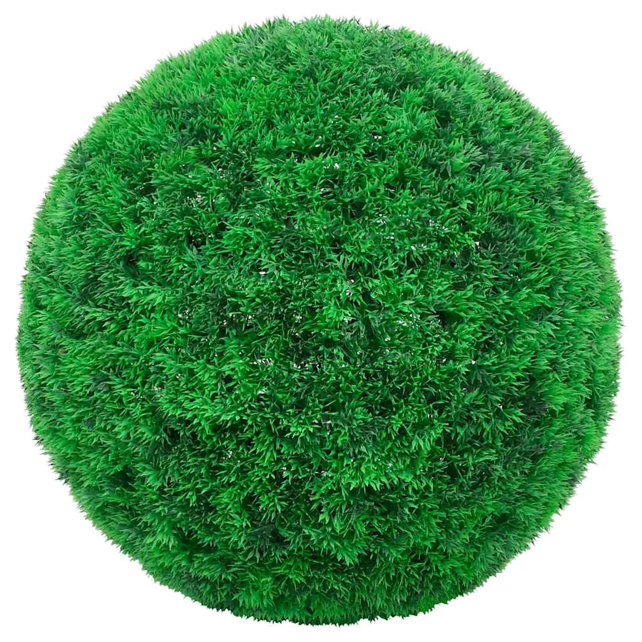 Boules de buis artificielles avec lumières LED 2 pcs vert 52 cm - 2