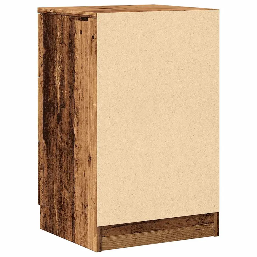 Table de chevet vieux bois 40x36x65 cm bois d'ingénierie - 6