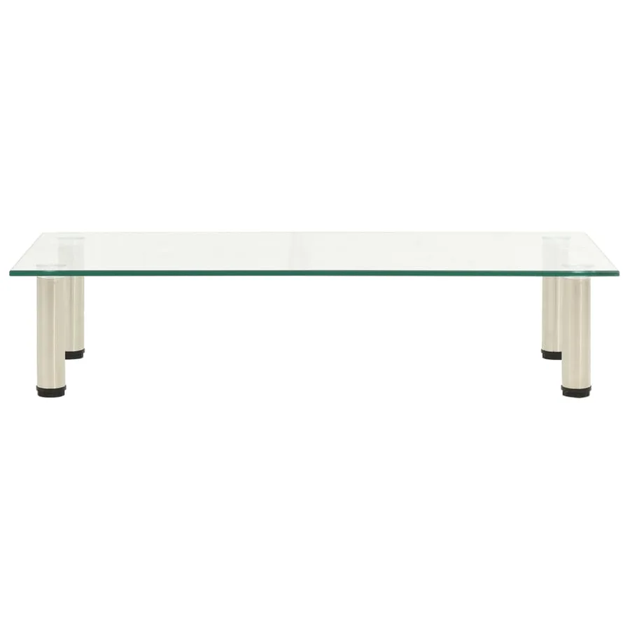 Meuble TV Transparent 80x35x17 cm Verre trempé - 2