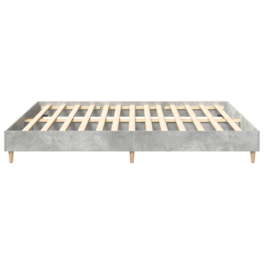 Cadre de lit sans matelas gris béton 180x200 cm bois ingénierie - 6