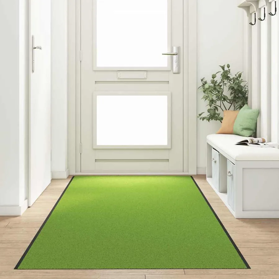 Tapis d'entrée Autre Vert et Noir 120 x 350 cm Polyamide et PVC