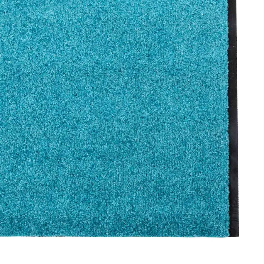 Tapis d'entrée Autre Cyan et Noir 120 x 400 cm Polyamide et PVC - 4
