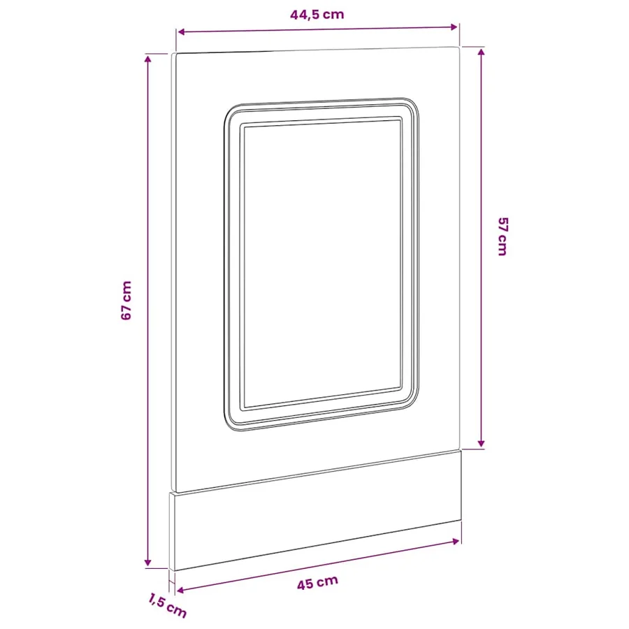 Panneau de lave-vaisselle Kalmar chêne artisanal 45x1,5x57 cm - 8