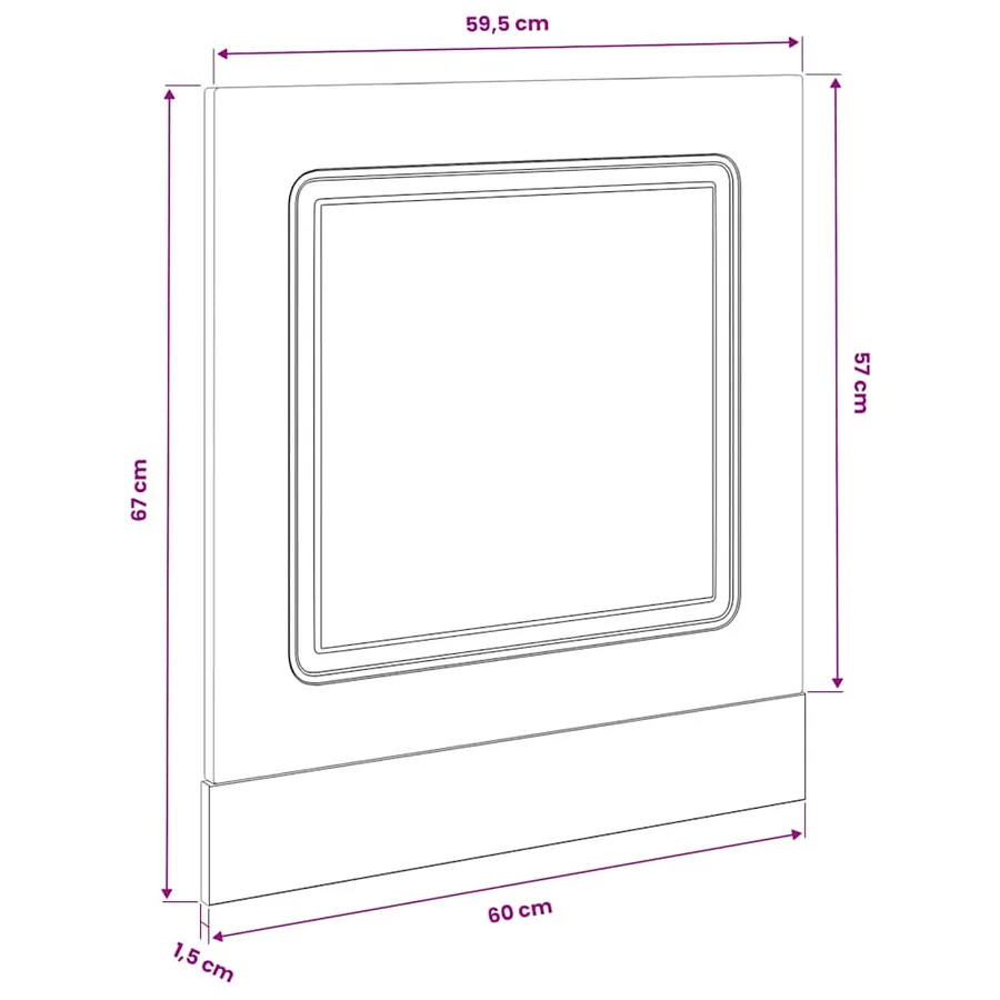 Panneau de lave-vaisselle Kalmar gris béton 60x1,5x57 cm - 8