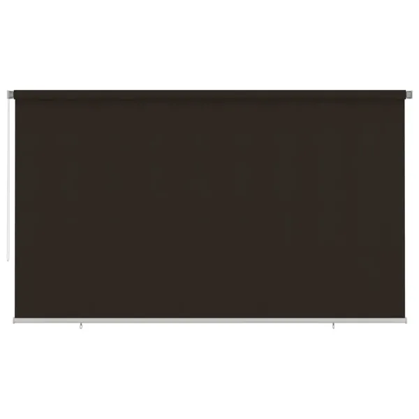 Store roulant d'extérieur 405 (l) x 230 (H) cm marron HDPE