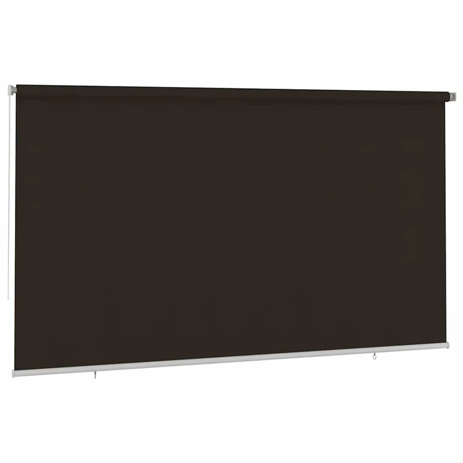 Store roulant d'extérieur 405 (l) x 230 (H) cm marron HDPE - 2