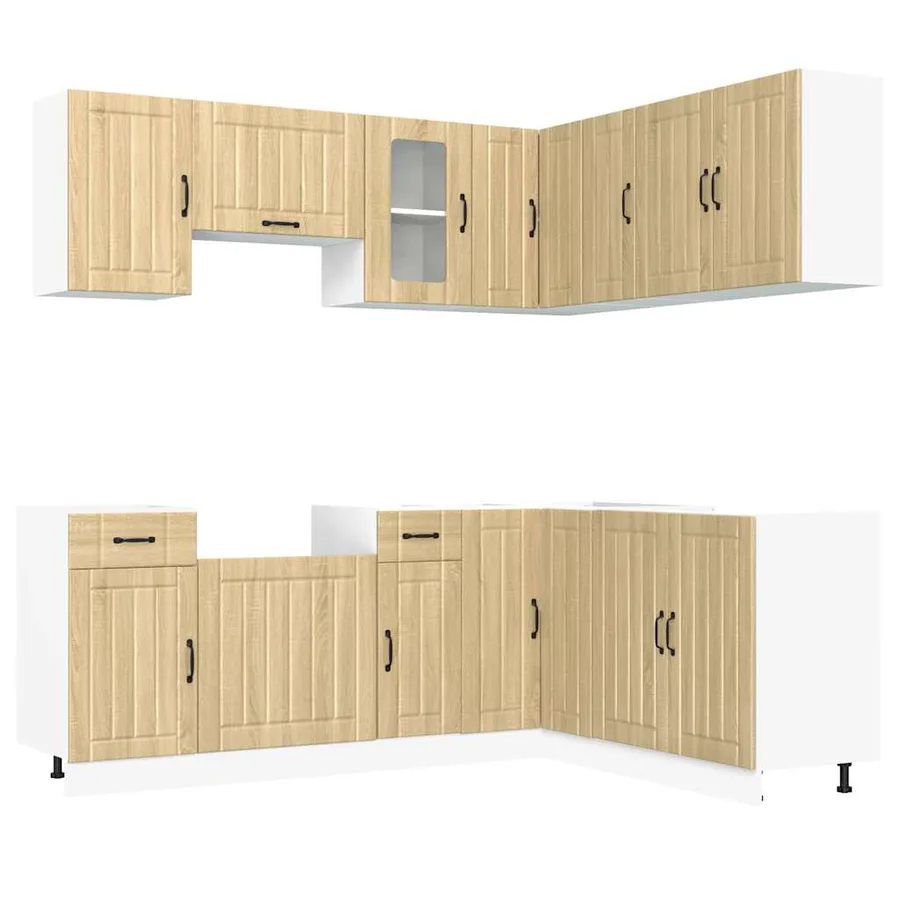 Ensemble d'armoires de cuisine 11 pcs Kalmar bois d'ingénierie - 2