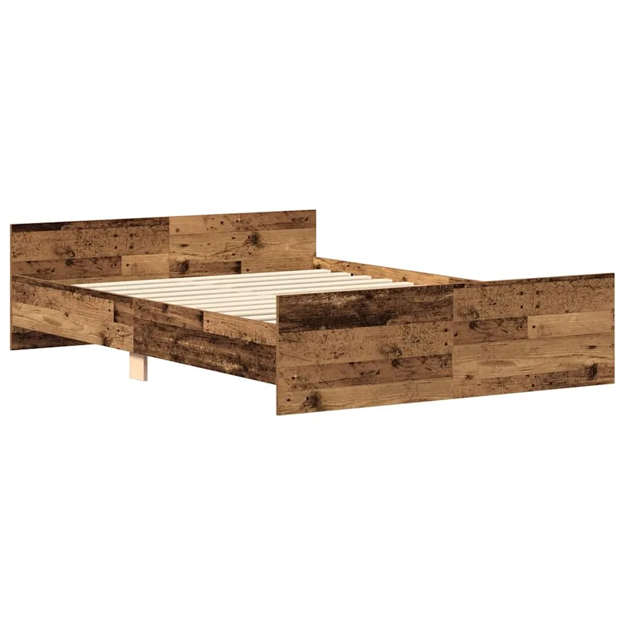 Cadre de lit sans matelas vieux bois 120x200 cm bois ingénierie - 4