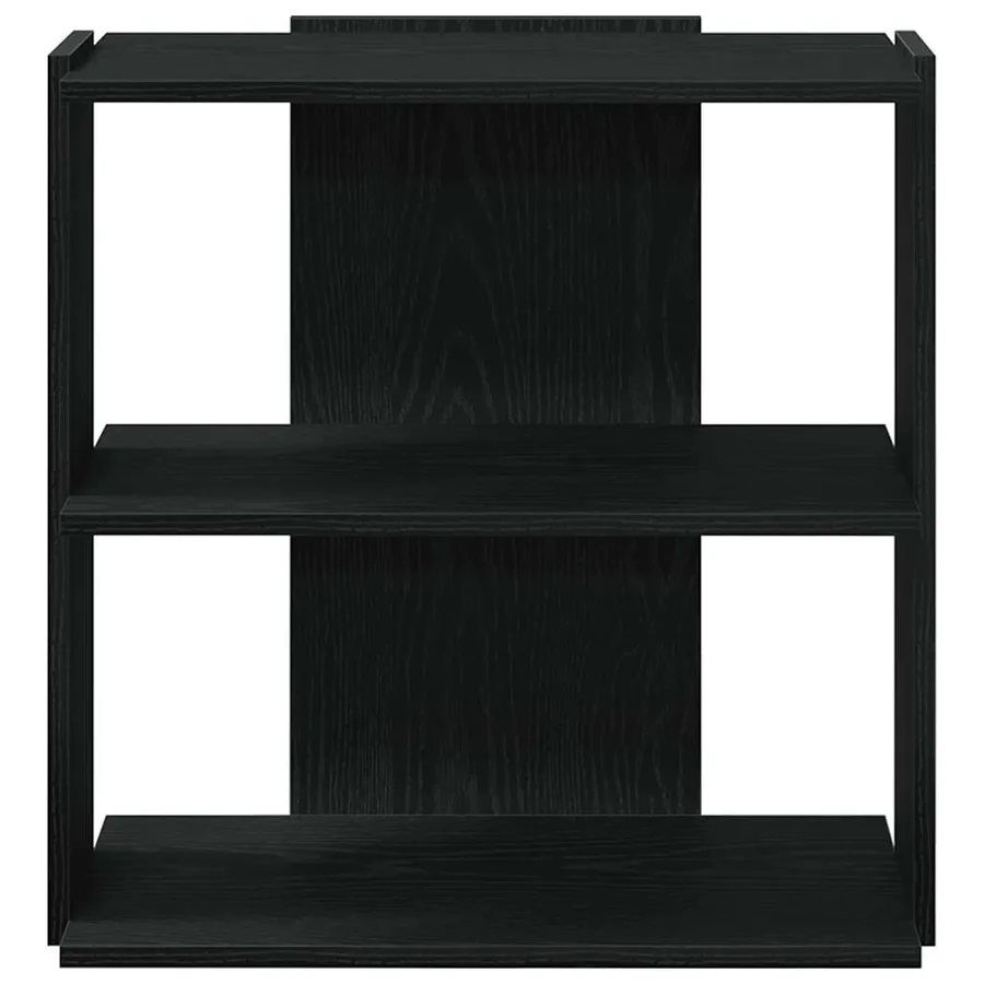 Bibliothèque à 3 niveaux noir 60x30x60 cm bois d'ingénierie - 4