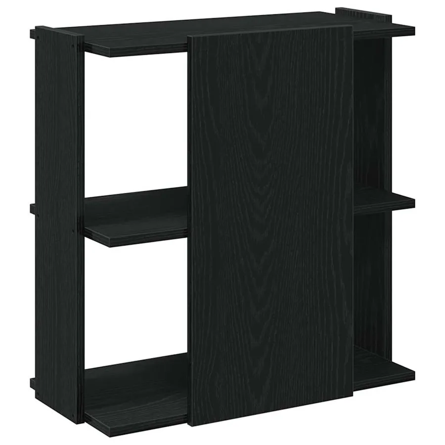 Bibliothèque à 3 niveaux noir 60x30x60 cm bois d'ingénierie - 6