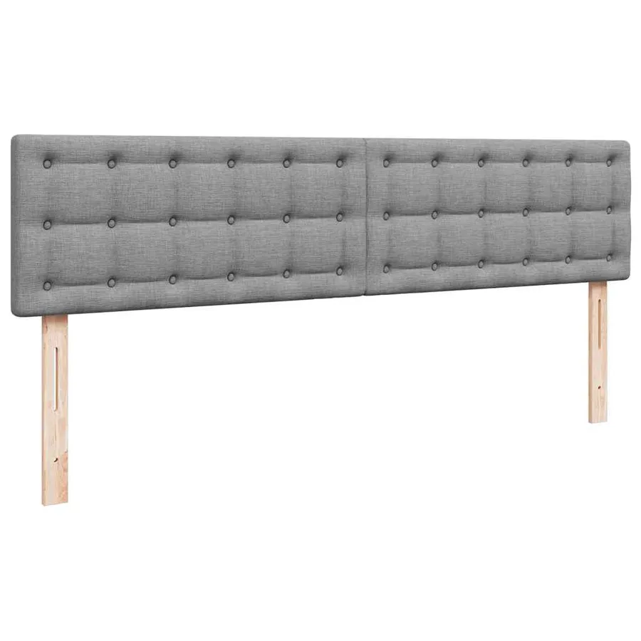 Cadre de lit ottoman et matelas gris clair 180x200 cm tissu - 9
