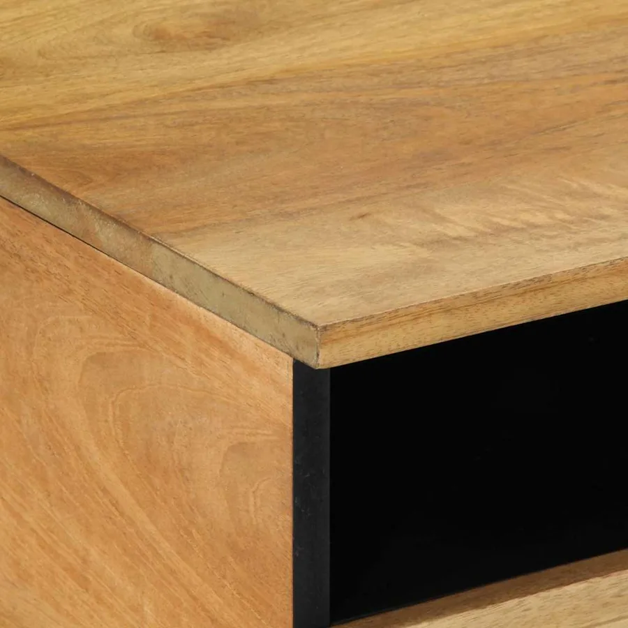 Table basse marron 80x54x40 cm bois massif de manguier - 6