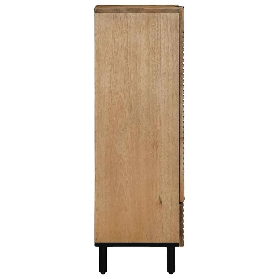 Buffet marron 60x33x100 cm bois de manguier massif - 4