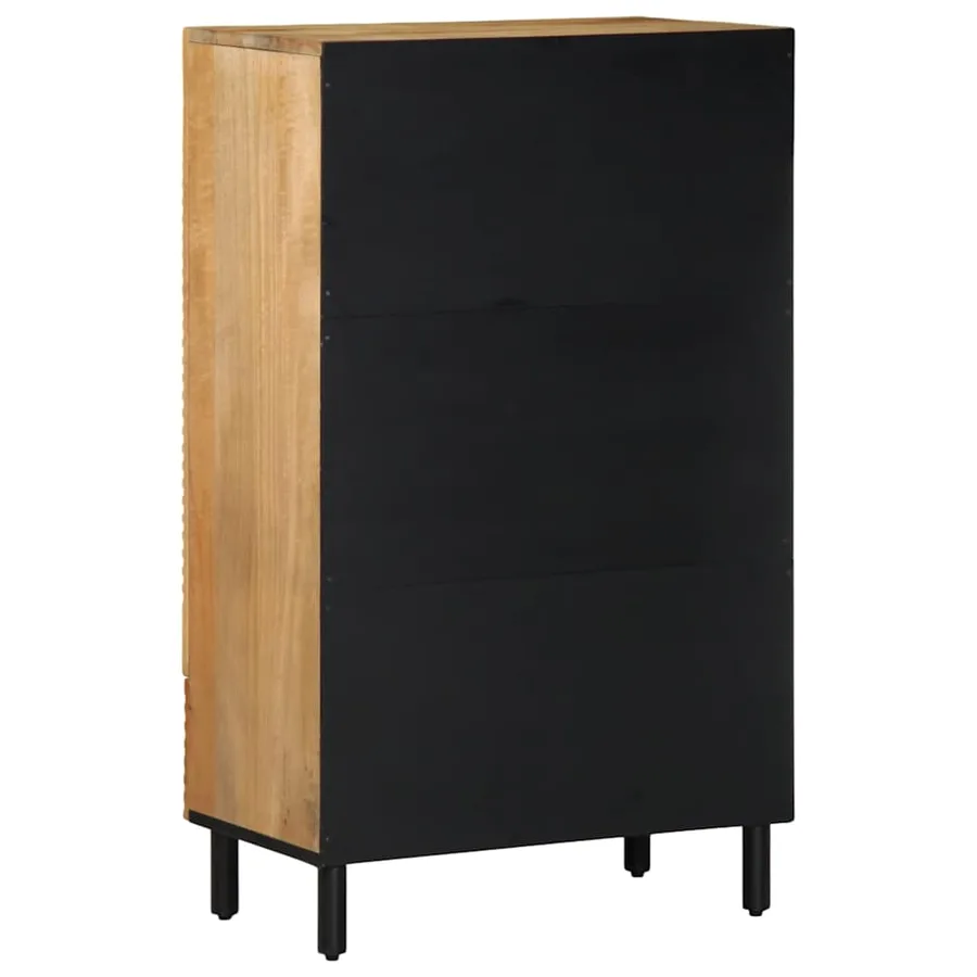 Buffet marron 60x33x100 cm bois de manguier massif - 5