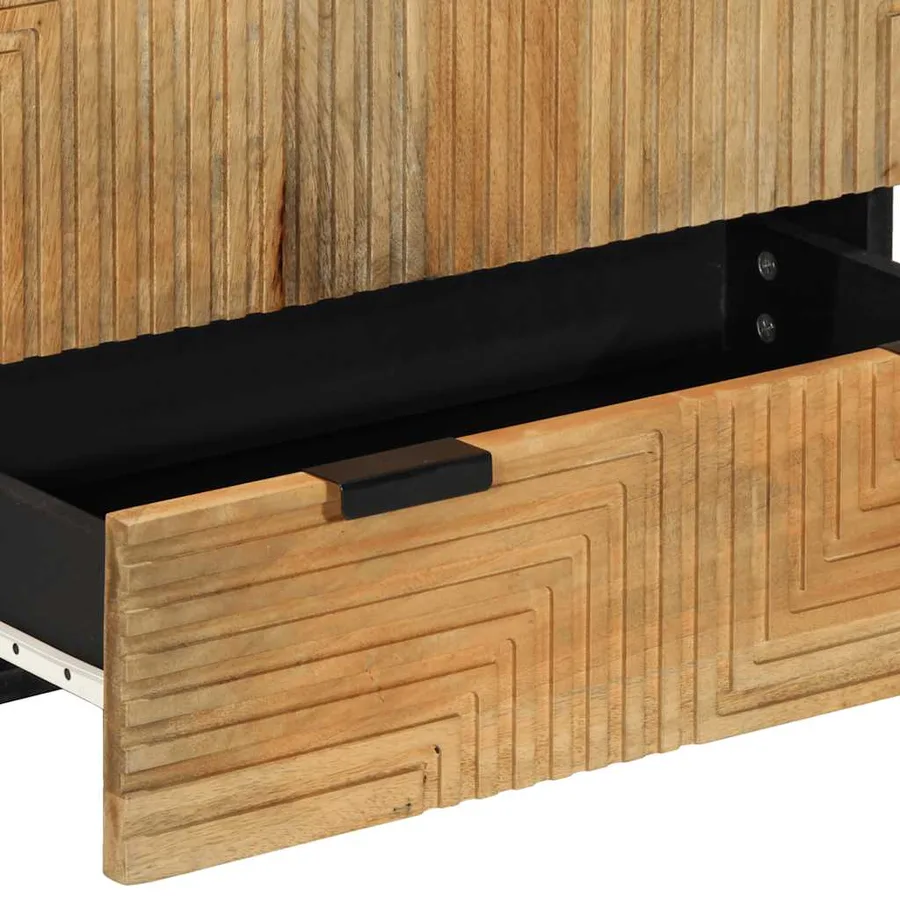 Buffet marron 60x33x100 cm bois de manguier massif - 7