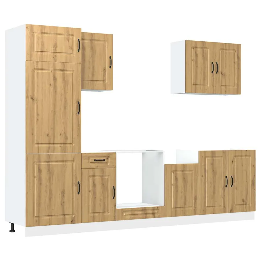 Ensemble d'armoires de cuisine 7 pcs Kalmar bois d'ingénierie - 2