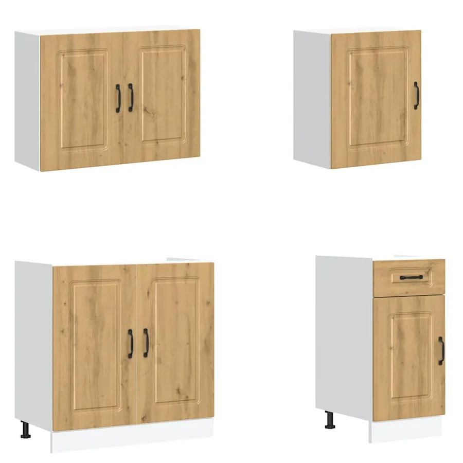 Ensemble d'armoires de cuisine 7 pcs Kalmar bois d'ingénierie - 4