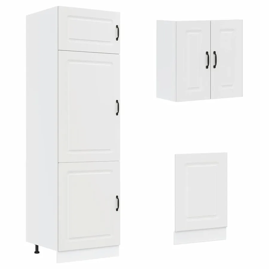 Ensemble d'armoires cuisine 8pcs Kalmar blanc bois d'ingénierie - 5