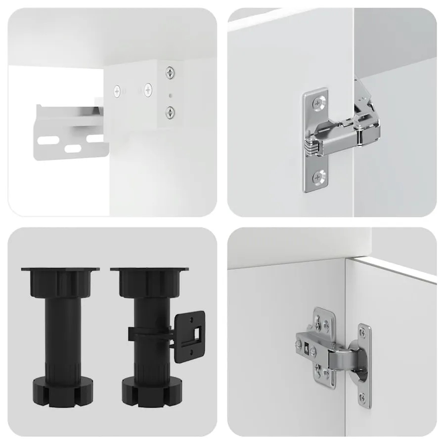 Ensemble d'armoires cuisine 8pcs Kalmar blanc bois d'ingénierie - 7
