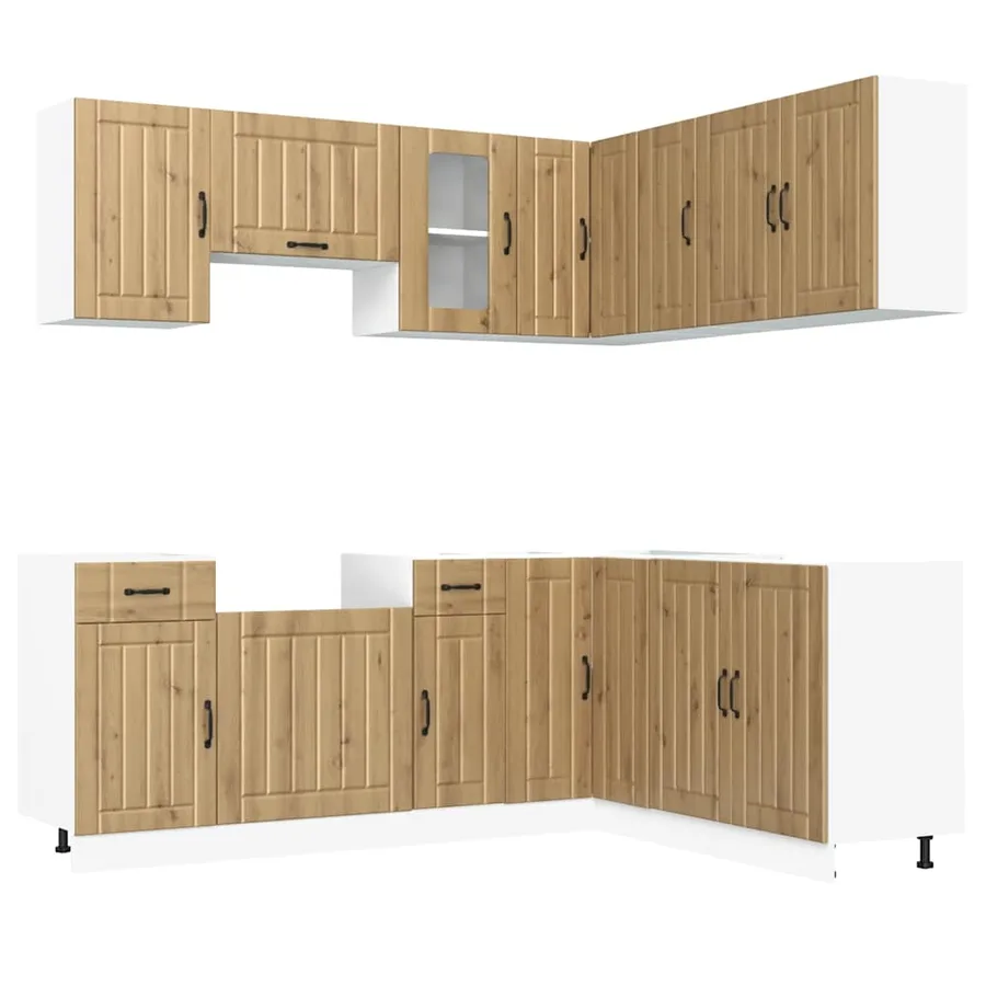Ensemble d'armoires de cuisine 11 pcs Kalmar bois d'ingénierie - 2