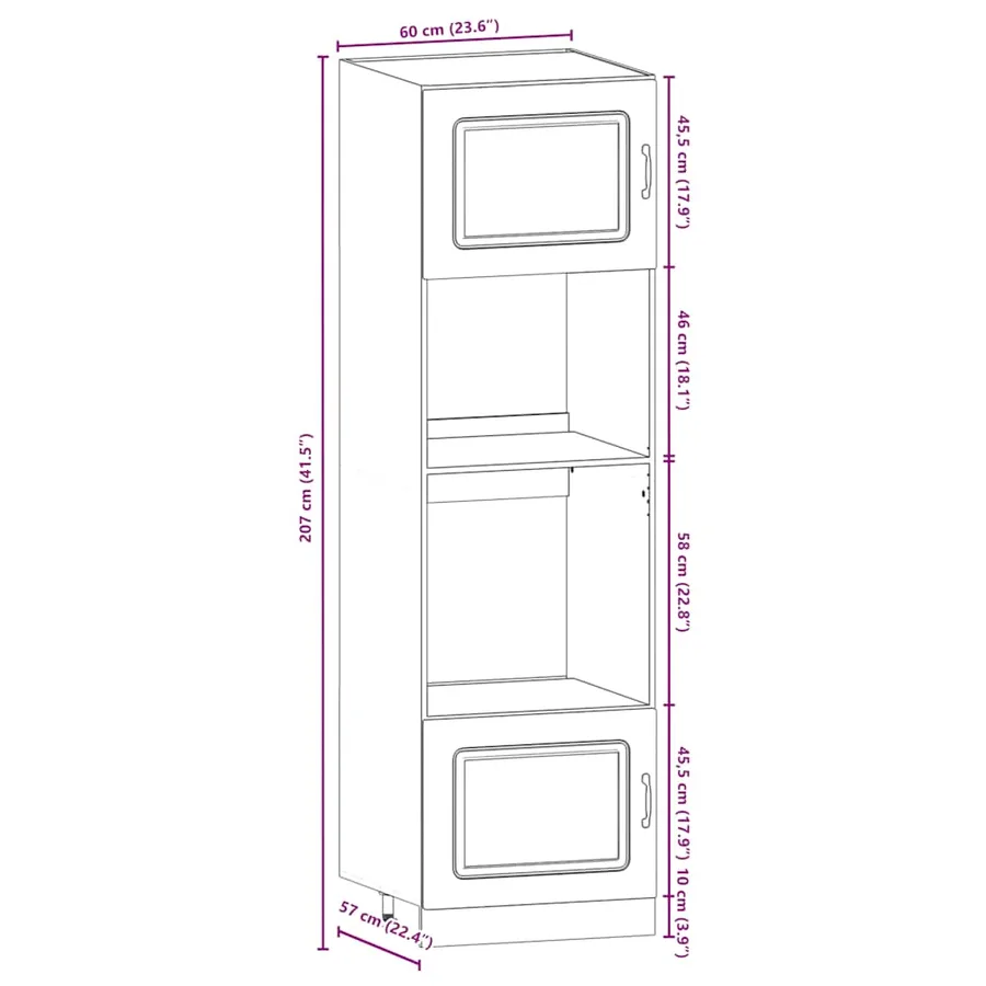 Ensemble d'armoires de cuisine 7 pcs Kalmar bois d'ingénierie - 10