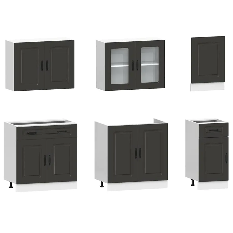 Ensemble d'armoires de cuisine 7 pcs Kalmar bois d'ingénierie - 4