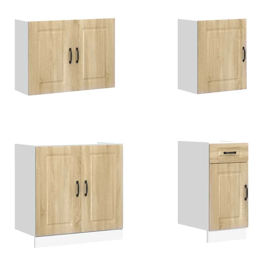 Ensemble d'armoires de cuisine 7 pcs Kalmar bois d'ingénierie - 4