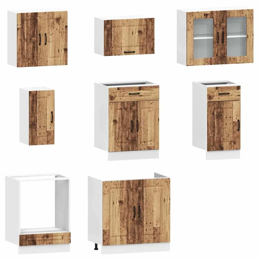 Ensemble d'armoires de cuisine 8 pcs Kalmar bois d'ingénierie - 4