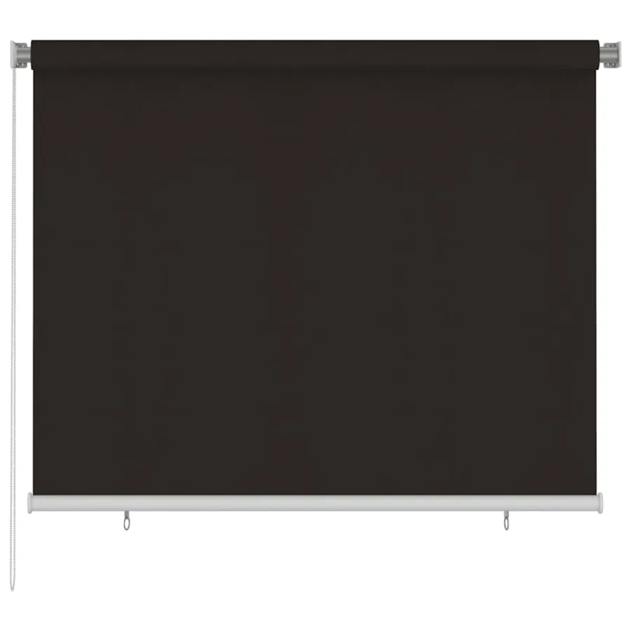 Store roulant d'extérieur 185 (l) x 140 (H) cm marron HDPE