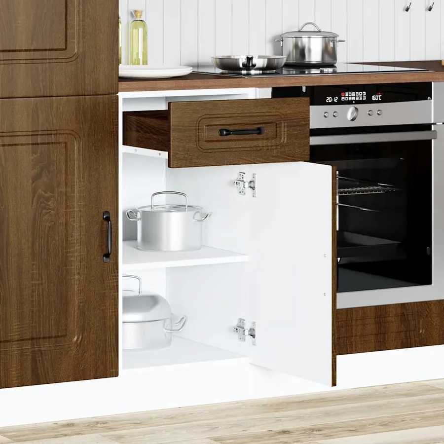 Armoire de cuisine Kalmar chêne marron bois d'ingénierie - 3