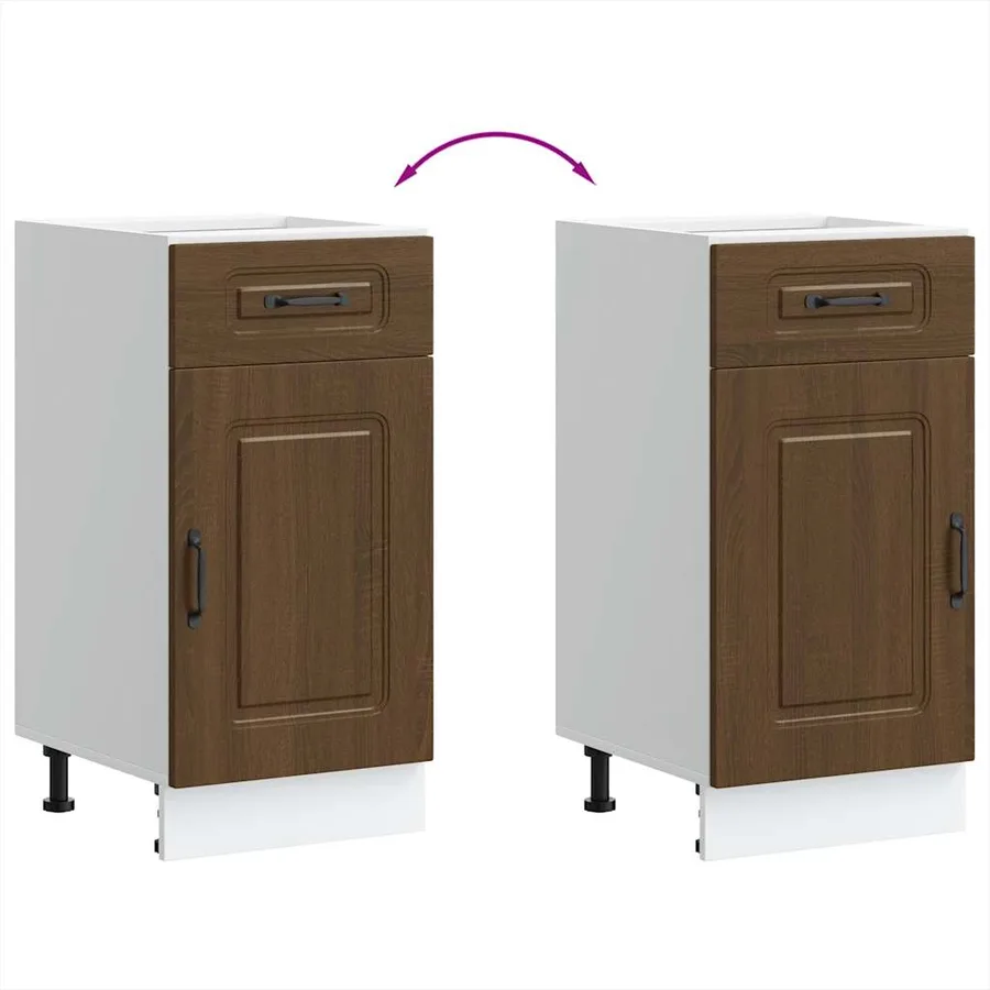 Armoire de cuisine Kalmar chêne marron bois d'ingénierie - 8