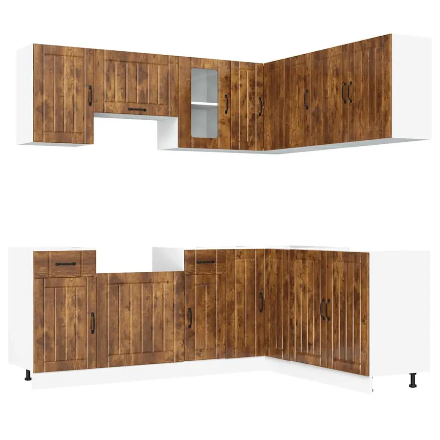 Ensemble d'armoires de cuisine 11 pcs Kalmar bois d'ingénierie - 2