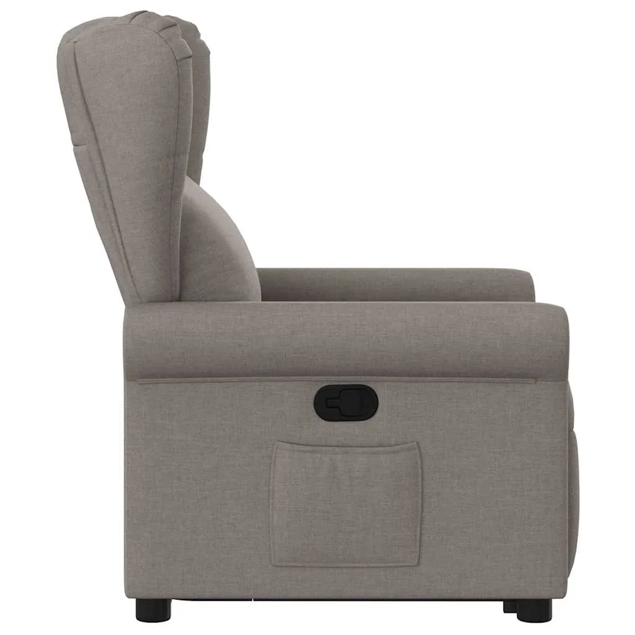 Fauteuil inclinable taupe tissu - 5