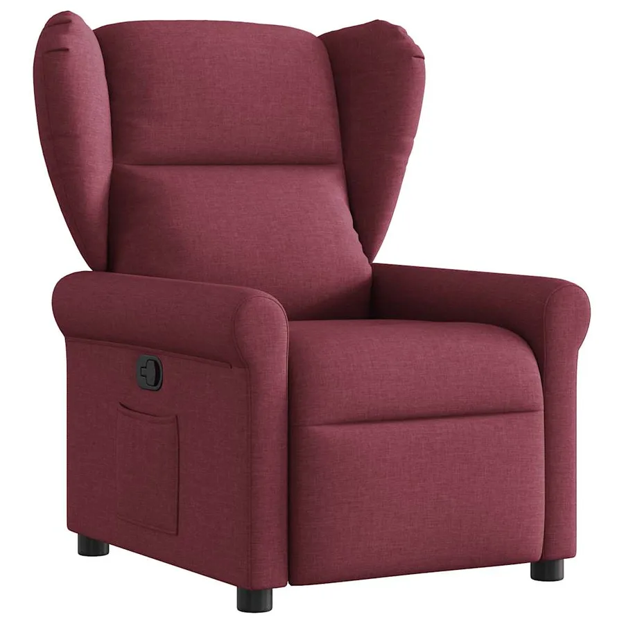 Fauteuil inclinable Rouge bordeaux Tissu - 2