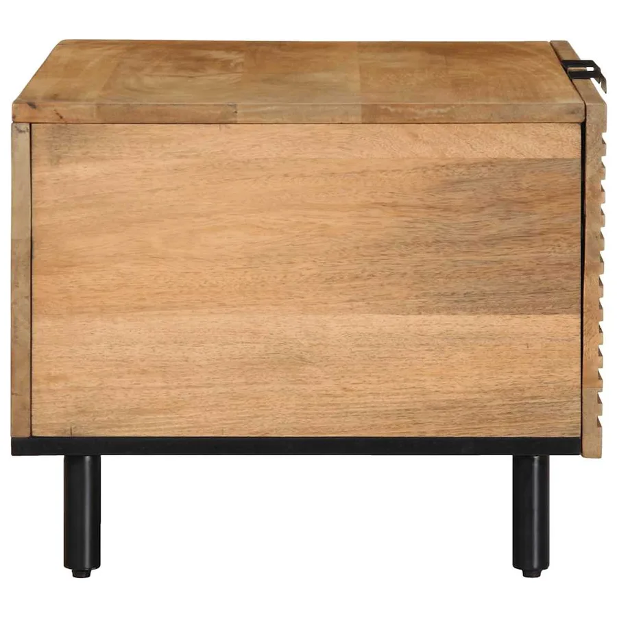Table basse marron 80x50x40 cm bois de manguier massif - 4