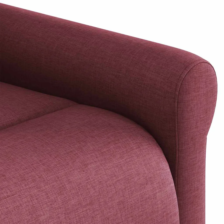 Fauteuil inclinable électrique rouge bordeaux tissu - 12