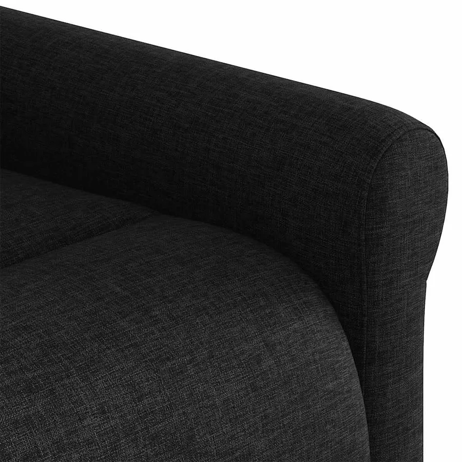 Fauteuil inclinable noir tissu - 11