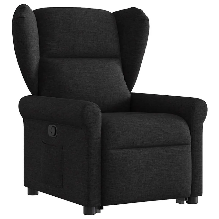 Fauteuil inclinable noir tissu - 3